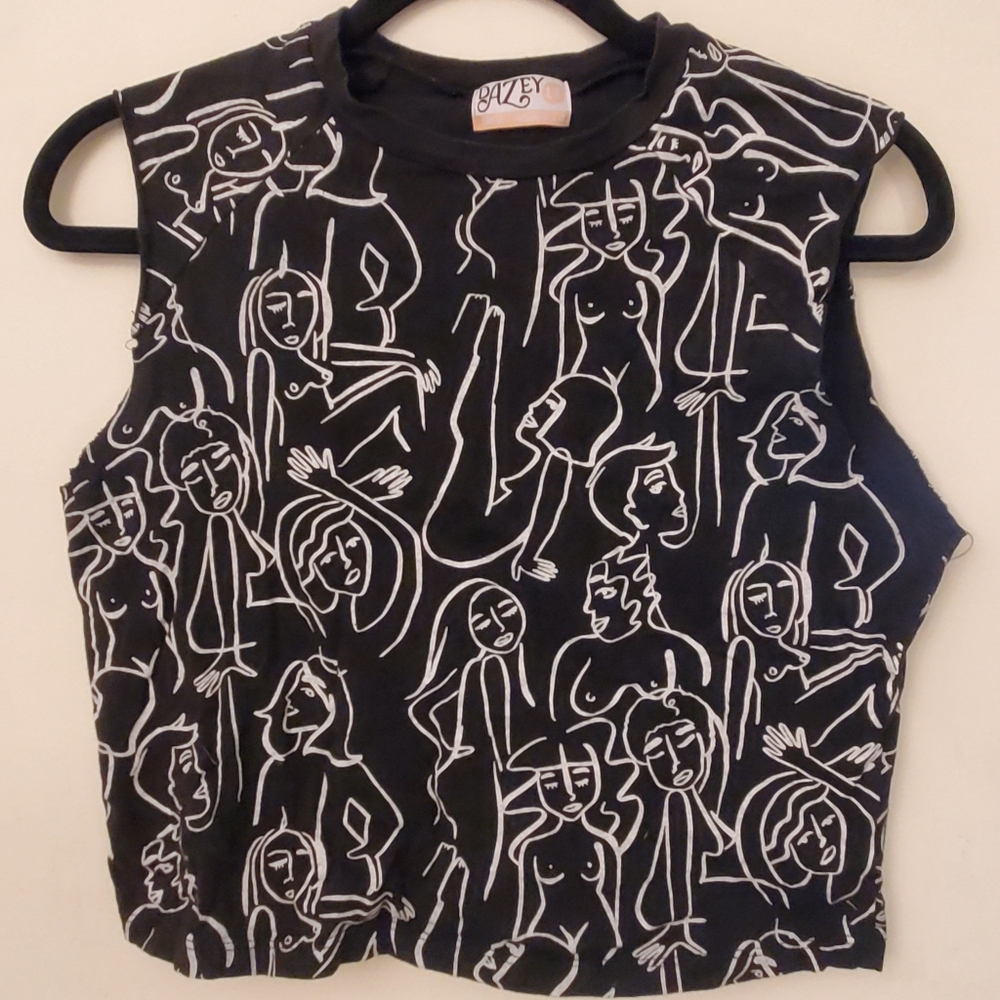 Dazey LA Women Nude Print Cropped Tank